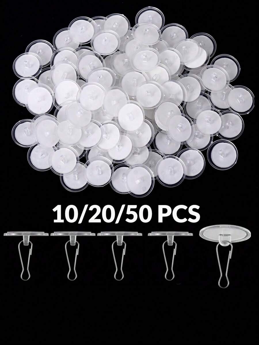 Self-Adhesive Transparent Hooks, Removable Ceiling Hooks, No Damage No Drill Hooks, Suitable For Hanging Thanksgiving Day, Christmas Party Decorations