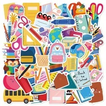 50 miếng dán sáng tạo cho sổ tay, sổ kế hoạch, bình nước, bàn làm việc, tường, trang trí lớp học, miếng dán trang trí tự dính thích hợp cho ngày lễ, đồ dùng học tập, quà tặng - Nhiều màu - Xem 9