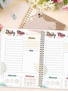 Trees Weekly Notebook Undated Goals Planner To Do List Notepad With Habit Tracker, To Do List, Goals, Daily Schedule For School Office Home Supplies Back To School Supplies Office Supplies - Multicolor - View 2