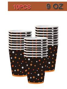 50pcs Piring Kertas, Gelas Kertas, dan Serbet Pesta Halloween, Piring Kertas Sekali Pakai Motif , Perlengkapan Makan untuk Hidangan Penutup, Dekorasi, Set Hadiah Ulang Tahun, Set Perlengkapan Makan Pesta Halloween - beraneka warna - View 8