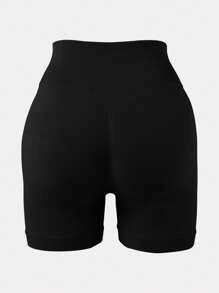 2pcs Women High Waisted Yoga Shorts With Side Pockets, Multicolor