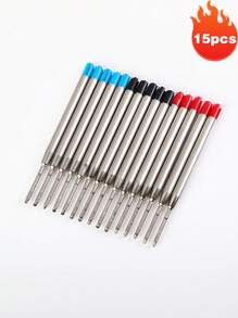 10 Multi-Purpose Ballpoint Pen Refills, Universal Refill Length 10cm, International Standard Refills For School, Office, Ballpoint Pen Refills For Click Pens, 1mm Medium Nib, Parker Refills Compatible - Multicolor - View 20