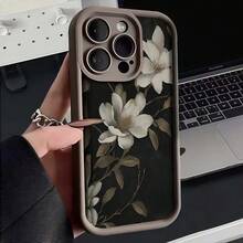 1pc  Flower Pattern Phone Case With Precise Cutouts To Protect Camera, Shock-Absorbing Design Compatible With IphoneX XS/ 11 Pro Max/12 Pro Max/13 Pro Max/14 Pro Max/15 Pro Max/16 Plus/16 Pro Max,Phone Cover Protective, The Best Birthday Gift For Your Friends And Family, Suitable For Both Men And Women - Brown - View 1