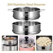 304 Stainless Steel Steamer Basket Thickened Thicken Strainer Pot Steaming Grid Safe Material 16-32cm Drain Basket Kitchen Use