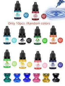 10/24/30 Màu 5ML Thuốc nhuộm nhựa Epoxy pha lê số 2 cô đặc, Chất tạo màu tự làm - Khuôn silicone giáng sinh - Xem 10