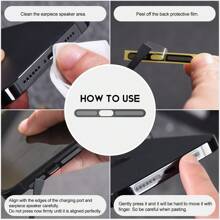 ZYONS 5个高品质金属扬声器防尘网罩，适用于 17 Pro Max/17 Air/16 Pro Max/16E/15 Plus/14/13/12系列 - 防尘网一体式防尘膜，网状设计防尘贴纸，听筒扬声器防尘粘性盖，带USB Type-C PD防尘塞 - 彩色 - 查看 7