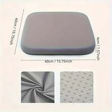 1pc 4D Memory Foam Seat Cushion, 4cm Thick, Super Soft Ergonomic Design, Breathable, Suitable For Office Chairs And Car Seats, Home/Office Dual Use, Polyester Fabric, Comfortable, Contoured To Body Shape, High Density Foam, Ideal For Professionals Using Desks And Chairs. - Multicolor - View 5