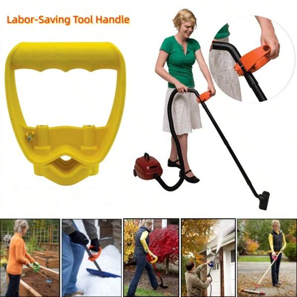 Labor-Saving Ergonomic Shovel Back-Saving Tool Handle Work With Garden Shovels Rakes, D Grip Ergonomic Handle Replacement