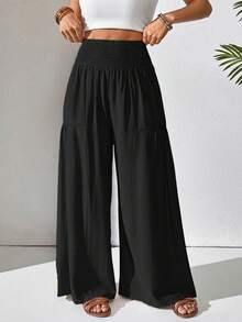 Women's Casual Wide-Leg Loose Pants, Fashionable And Suitable For Autumn - Black - View 1