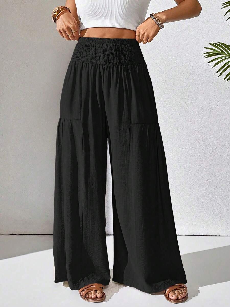 Women's Casual Wide-Leg Loose Pants, Fashionable And Suitable For Autumn - Black - View 1