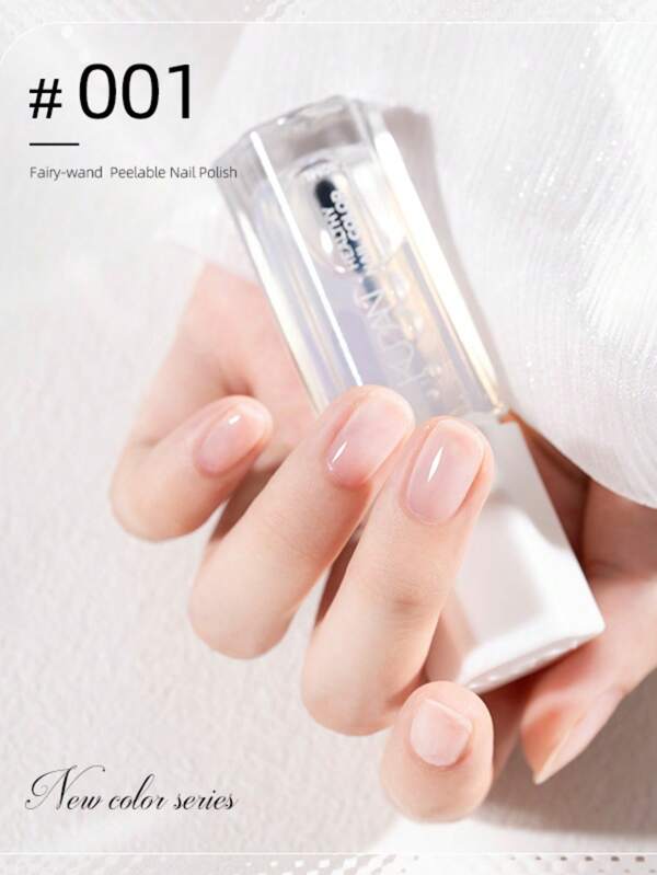 2025 New Arrival: Healthy Water-Based Nail Polish. No-Cure Quick-Dry, Long-Lasting, Peelable. Clear Nail Strengthener. No-Cure Peelable Nail Polish. Odourless. Suitable For Students. Professional Salon Quality. 10ml. Suitable For Spring, Summer, Autumn, And Winter. Perfect For Women And Girls. Ideal Gift Choice For Valentine's Day, Halloween, Christmas, And Birthdays.Translucent Nail