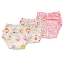 3/6pcs Pack Cartoon Print Training Pants, Washable Learning Underpants, Breathable Potty Training Cloth Nappy, Leakproof, Unisex, All Season Infant Underwear - Perfect Gift