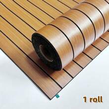 1 Roll Thick 3D Wood Grain Shapes & Stripes Vinyl Wallpaper, Self-Adhesive Peel And Stick, Suitable For DIY Wall, TV Background, Ceiling, Kitchen, Living Room, Bedroom, Wall Furniture Renovation And Home Decor, 118in X 15.7in