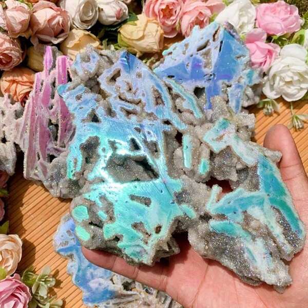 1 pieza Espécimen de Esfalerita Aura, Colección de Arte Perfecta para el Hogar, Colecciones de Cristales, Ideal para Decoración del Hogar y Regalos Únicos, Regalo Perfecto para Coleccionistas