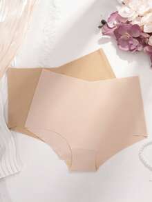 5pcs/Pack Women's Seamless Hipster Panties, Comfortable High Waist Briefs, Skin-Friendly Fit - Multicolor - View 6