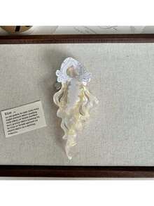 海洋沙滩系列:大白鲨、水母、海马发夹,新款醋酸纤维鲸鱼发夹,夏日条纹鱼发夹,海洋发爪,百搭时尚发饰,清爽发夹,适合女孩和女士。 - 彩色 - 查看 15