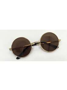 Classic Retro Hip Hop Circular Polarized Glasses, Men's Metal Fashion Glasses Casual Fashion Glasses Accessories, Suitable For Vacation Travel, Driving, Fishing, Beach Party, Music Festival, Costume Play Decorative Props, Ideal For Own Use Or Gift. For Summer Beach Vacation,Outdoor,Travel - Clear - View 12