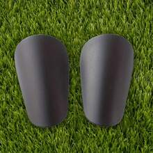 2PCS Unisex Football Shin Guards, High-Quality Durable PET Material, Mini Soccer Leg Sleeves For All Seasons With Pull-On Closure – Versatile Protection Gear In White, Red, Black, Blue - Black - View 1