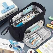Large Capacity Boat-Shaped Pencil Case, Cosmetic Storage Bag, Portable Stationery Box, School Supplies