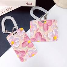 1PC Horizontal Card Holder Ins Creative Cartoon Student Campus Card Holder Spring String Retractable Stretchy String Lunch Card Bus Card Subway Card Work ID Card Holder Back To School