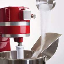 Stainless Steel Pouring Chute Attachment For KitchenAid Stand Mixers - Dishwasher Fits Tilt-Head & Bowl-Lift, Essential Baking Tool For Mess-Free Efficient Pouring - 銀色 - 查看 10
