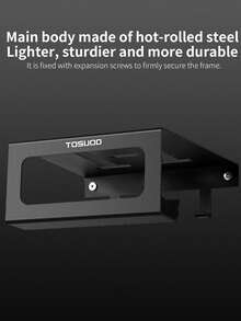 TOSUOD 多功能重型自行车壁挂架 - 节省空间的垂直自行车收纳架，适用于公路自行车和山地自行车，螺丝安装简便，耐用不锈钢材质，黑色涂层，是展示和整理自行车的理想之选，设计时尚，结构坚固。