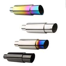 1pc Universal Car Exhaust Systems Muffler High Performance Stainless Steel Straight Through Exhaust Muffler Enhance Sound And Style - one-size - View 7