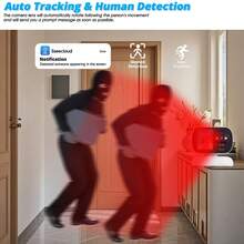 智能 WiFi 室内安全摄像头，家庭安全摄像头，具有双向视频通话、时间显示、WiFi 连接，包括运动跟踪、彩色夜视、远程 PTZ 控制功能、USB 电源，适用于婴儿护理、宠物监控、老人护理和家庭安全。 - 白色 - 查看 9