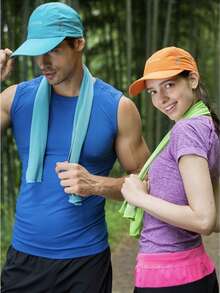 1条速干降温毛巾(可选硅胶套) - 超细纤维颈巾,适合徒步、跑步、健身、旅行和夏季运动 | 最适合炎热天气、露营、户外训练和返校使用的降温毛巾 - 彩色 - 查看 11