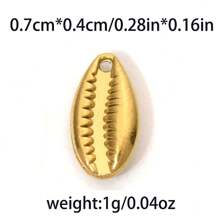 1 pieza/paquete Accesorio de verano estilo playa de acero inoxidable 304 con elementos múltiples como concha, tortuga, caracol - Oro; Acero - Ver 9