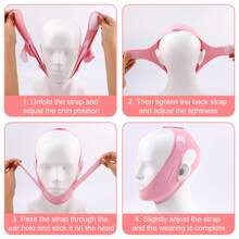 V Face Face Lifting And Firming Sleeping With Chin Strap Double Chin Sleeping Mask, Full Face Lifting Anti-Sagging Face Sculpture, Lasuroa, Breathable And Reusable, Double Chin Reducer, Pink V-Shaped Line Lifting Mask Jaw Exerciser - Màu tím - Xem 6