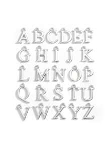 26 件字母串饰，首字母 A-Z 圆形双面珐琅字母串饰吊坠珠，适用于 DIY 个性化珠宝制作配件 - 彩色 - 查看 16