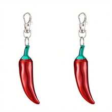 2Pcs/Set Red Pepper Permanent Match Lighter, Reusable 10,000 Times, Key Chain Match Lighter, Portable Design, Suitable For Outdoor Camping, Hiking, Daily Use, Is A Great Choice For Father's Day, Christmas, Birthday Gifts. - 紅色 - 查看 3