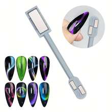 五合一多功能强磁棒，适用于3D猫眼凝胶指甲油、磁性工具、磁性笔、美甲设计、闪粉效果、美甲沙龙魔法工具、美甲用品、美甲工具、美甲工具、返校季、美甲、美甲工具、按压式美甲片 - 黑色 - 查看 13