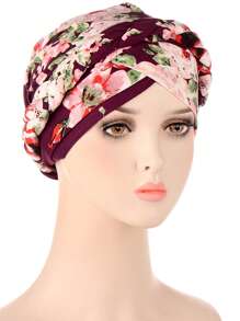 1 件全新扎染拉绒编织头带，短辫子可隐藏头发围巾帽子 - 彩色 - 查看 10