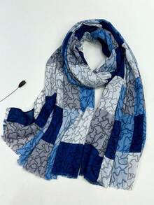 新款透气流苏披肩，优雅时尚丝巾，女士真丝围巾，活力波点长款围巾，适合春夏，户外防晒沙滩披肩，百搭头巾 - 彩色 - 查看 4