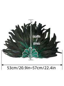 Women's Feather Headpiece Carnival Feather Headdress Showgirl Headpiece Plume Glitter Headdress Halloween - Nhiều màu - Xem 7