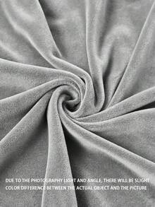 1pc Silver Fox Plush Elastic Home Bedroom Living Room Anti-Dirty Anti-Dust Solid Color Pillow Cover (Pillow Insert Not Included) - Light Grey - View 6
