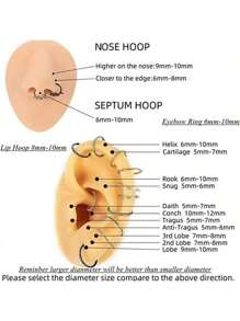 1PC Hinged Segment Nose Hoop Rings Septum Ring Women Surgical Steel Nose Rings Septum Clicker Ring Ear Cartilage Tragus Daith Hoop Earring Piercing Jewelry Hypoallergenic Nose Rings 20G 18G 16G 14G 316l Surgical Steel Septum Jewelry Hinged Segment Ring Body Piercing Nose Hoop Lip Rings Nose Helix Cartilage Rook Earrings Daily Wear Halloween Christmas New Year For Holiday Gift