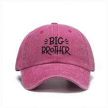 Vintage Washed Baseball Cap - Printed With "Big Brother" | Adjustable Casual Hat, Suitable For Family And Streetwear - A - View 5