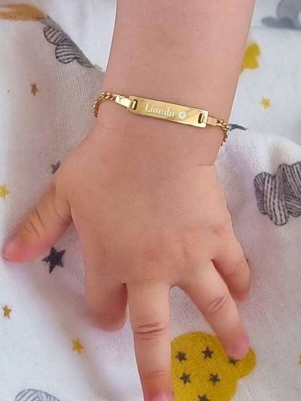 Personalized Teen's Bracelet, Link, Id Bracelet, Cuban Bracelet, Teen's Bracelet, Customized Girl Boy Bracelet, Granddaughter Bracelet, Teen's Id Bracelet, Teen's Name Bracelet, Personalized Teen's Bracelet, Customized Teen's Jewelry, Girl Gifts, Newborns To Teen