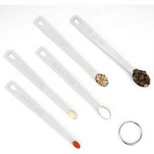 Aovchei 8 PCS Magnetic Measuring Spoons Set, Dual Sided, Stainless Steel Small Tablespoon, Teaspoons, Fits In Spice Jars, For Dry And Liquid, Black