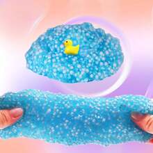 Premade Sky Blue Jelly Cube Glimmer Crunchy Crystal Slime, Includes 4 Sets Of Add-Ins, Sensory And Tactile Stimulation, Stress Relief, Party Favors For Girls & Boys,Kids Christmas Gifts For Boys Girls(Random) - Việt quất xanh - Xem 6