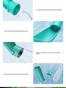 1 件宠物户外水瓶 550ML，带折叠碗的便携式狗水瓶，旅行水瓶便携式水瓶，适用于狗和猫，3 种颜色可选，适合小型到大型犬种，户外徒步旅行宠物必备，现代狗和猫配件