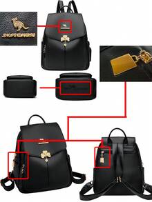 Ba lô da PU chống trộm, ví nữ, túi thời trang đa năng hàng ngày, túi du lịch nhẹ với nhiều ngăn, ba lô tối giản dung tích lớn, ba lô tiện dụng, phù hợp cho học sinh, y tá, giáo viên, chuyên gia kinh doanh, du lịch, đi làm, mua sắm, văn phòng, hẹn hò, leo núi, đào tạo, công việc, quà sinh nhật, quà ngày lễ, ba lô - Nhiều màu - Xem 12