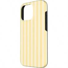 Yellow Stripes Pattern Film Phone Case For IPhone 16/15/14/13/12 Pro Max 14 15 16 Plus 11 Thickened Double-Layer TPU+PC Material Two-In-One Shockproof And Drop-Proof Protective Shell Provides Solid Protection Holiday Birthday Gift - 磨砂面二合一 - 查看 5