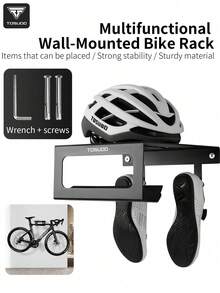 TOSUOD 多功能重型自行车壁挂架 - 节省空间的垂直自行车收纳架，适用于公路自行车和山地自行车，螺丝安装简便，耐用不锈钢材质，黑色涂层，是展示和整理自行车的理想之选，设计时尚，结构坚固。