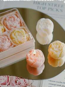 Bộ 4 cái/Hộp, Nến thơm hoa hồng mới, Nến thơm sáp đậu nành thủ công, Nến không khói, Quà tặng sinh nhật, Quà tặng tân gia, Nến hoa hồng, Nến mini, Dùng để trang trí nhà cửa, Trang trí phòng, Trang trí bàn ăn, Ngày lễ, Trang trí tiệc tùng, Trang trí đáng yêu, Đám cưới, Quà tặng ngày lễ tình nhân, Quà sinh nhật, Trang trí Giáng sinh, Trang trí Giáng sinh, Quà tặng Giáng sinh, Trang trí phòng (1 hộp 4 cái, 2 hộp 8 cái, 2 màu ngẫu nhiên) - Nhiều màu - Xem 5