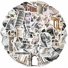 50 Graffiti Art Statue Stickers For Guitar And Notebook, DIY Waterproof Stickers - Grey - View 5