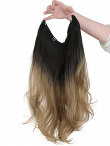 Extensiones de cabello de fibra sintética resistente al calor de 18 pulgadas, con acabado mate y temperatura alta, ombre ondulado largo, apto para uso diario - Degradado - Ver 13